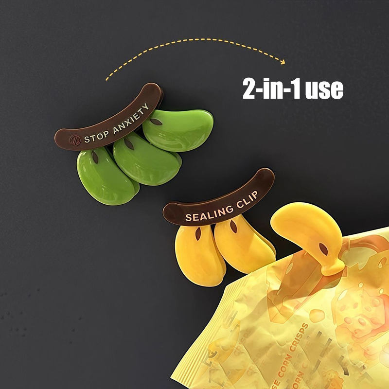 Food Snacks For 1 Year Old - Bananenförmige Kühlschrankmagnete, 2-in-1 abnehmbare Lebensmittel- und