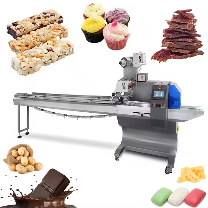 Food Snacks Candy - Automatische Kissenverpackungsmaschine für Weiche Zuckerwatte-Snacks -