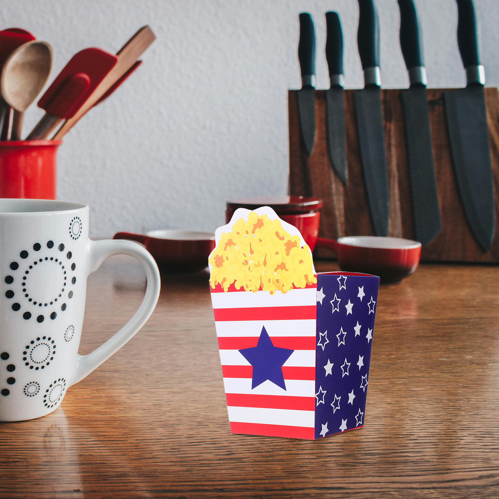 Food Snacks Candy - 10 Stück Lebensmittelgeeignete Popcorn-Bonbon-Verpackungsboxen mit patriotischem