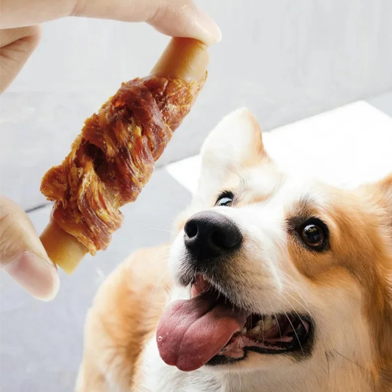 Peanut Butter Snack - Bissfester Hunde-Snack zur Zahnreinigung: Hühnchen-Erdnussbutter-Knochen, Kleine