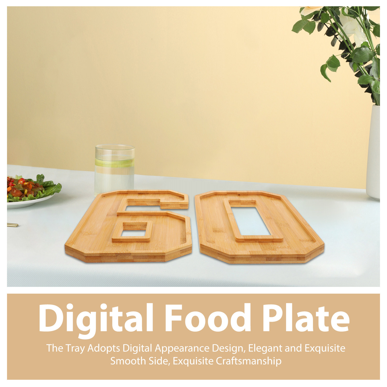 Food Platter Snacks - 1 Set Holz-Serviertablett Nr. 60 mit