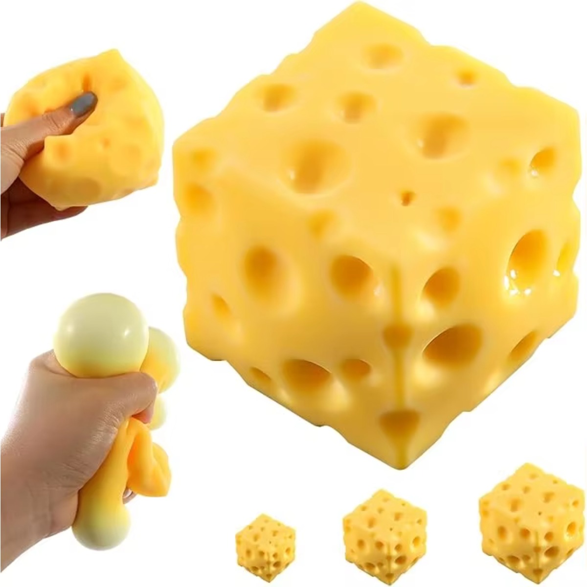 Food & Snacks Coloring Book Bold & Easy - Käse-Stressball Quetschspielzeug Weiches Squeeze-Sensorik-Spielzeug ADHS-Spielzeug Büro-Schreibtisch-Stressabbau